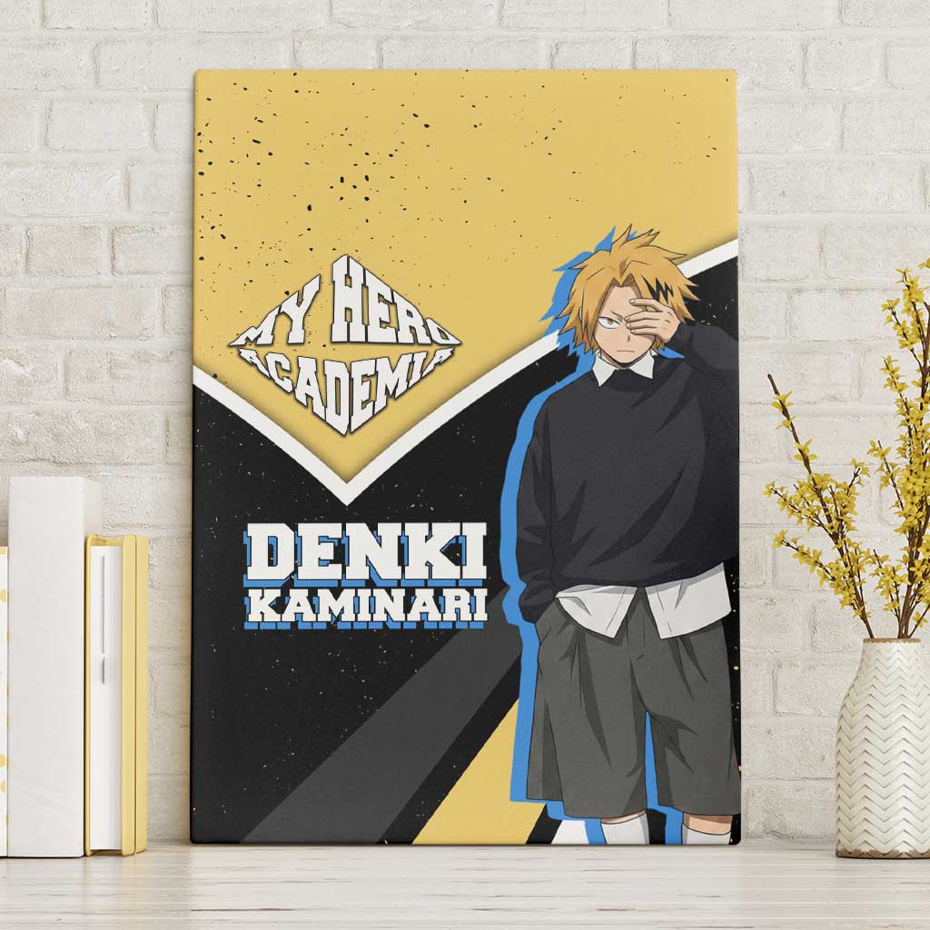 Denki Kaminari My Hero Academia Canvas Wall Art Anime Grunge Splatter Graphic Style