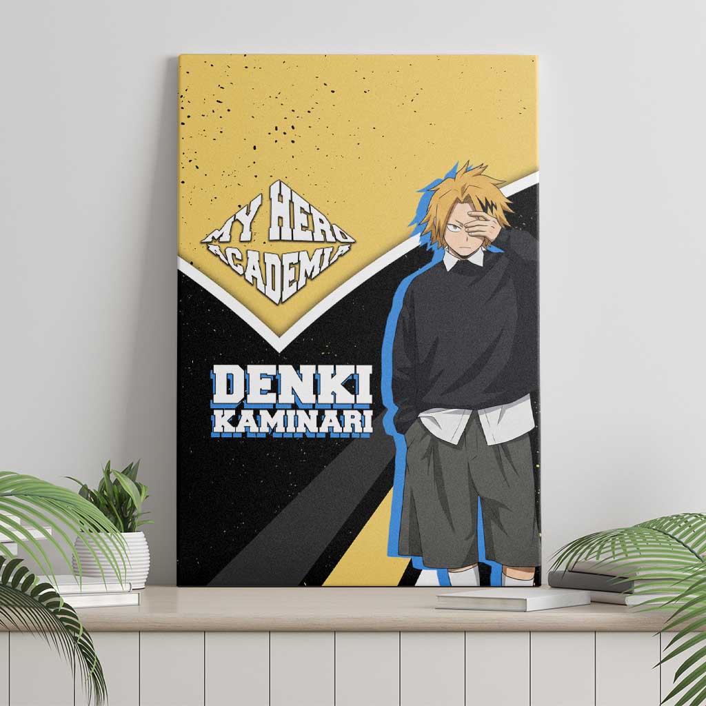 Denki Kaminari My Hero Academia Canvas Wall Art Anime Grunge Splatter Graphic Style