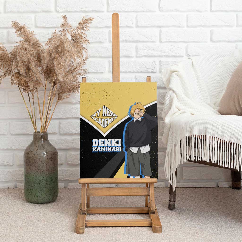 Denki Kaminari My Hero Academia Canvas Wall Art Anime Grunge Splatter Graphic Style