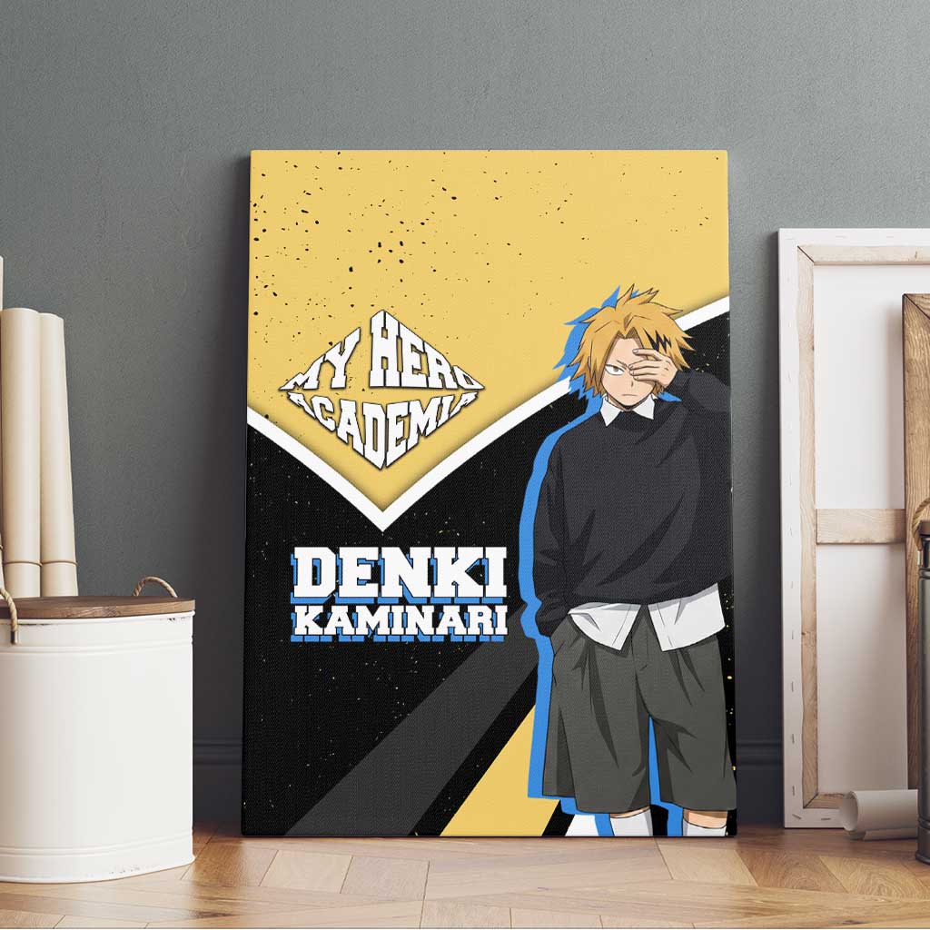Denki Kaminari My Hero Academia Canvas Wall Art Anime Grunge Splatter Graphic Style