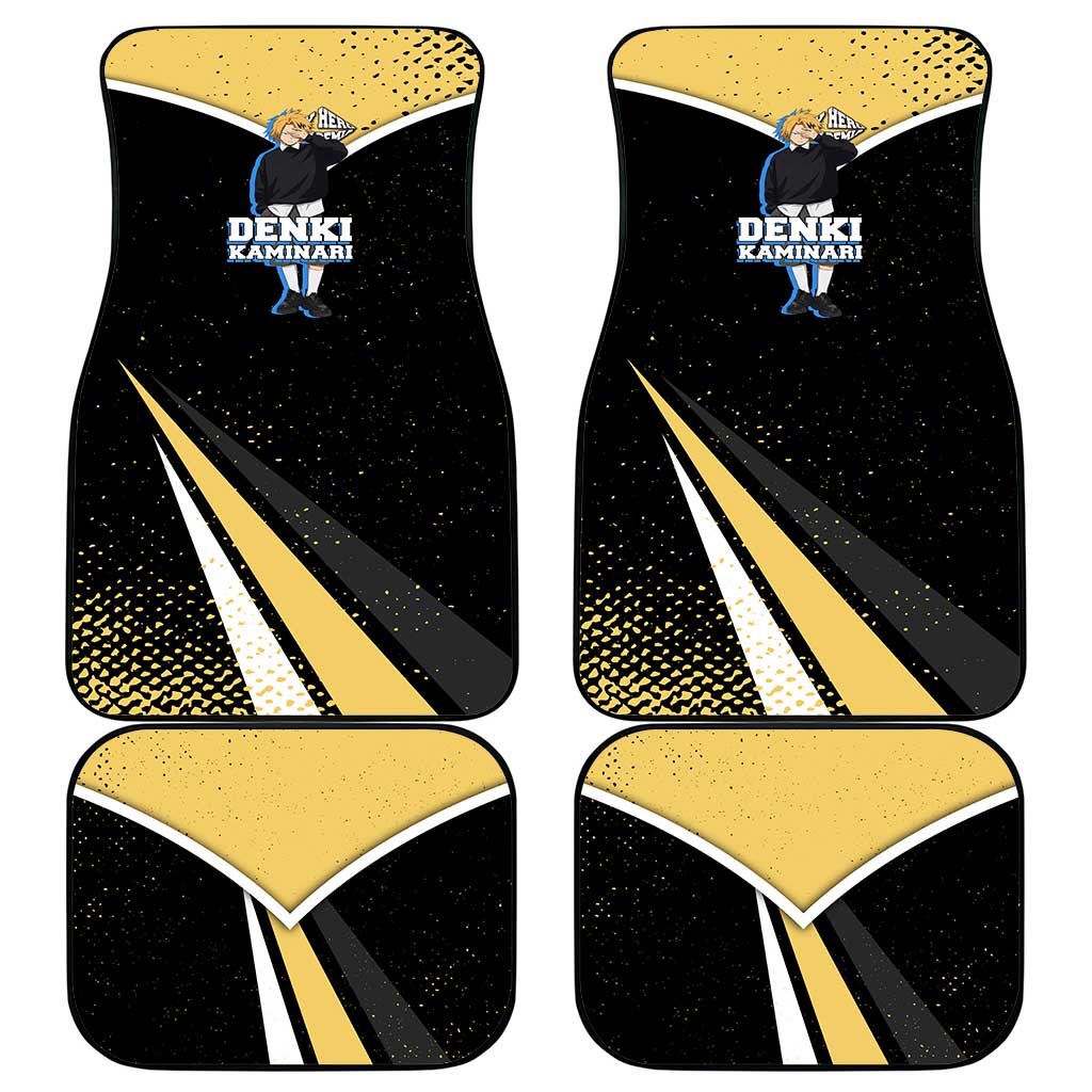 Denki Kaminari My Hero Academia Car Mats Anime Grunge Splatter Graphic Style