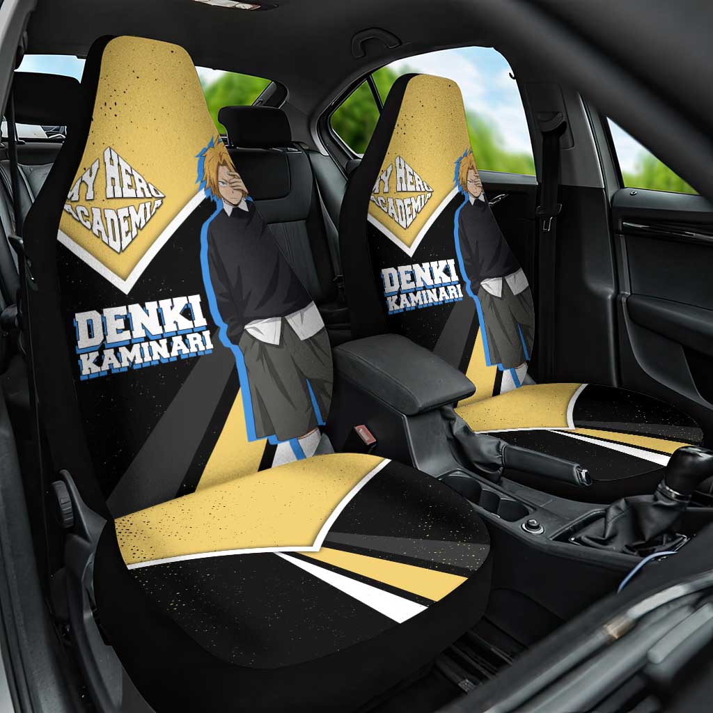 Denki Kaminari My Hero Academia Car Seat Cover Anime Grunge Splatter Graphic Style