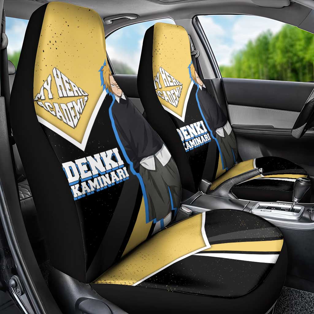 Denki Kaminari My Hero Academia Car Seat Cover Anime Grunge Splatter Graphic Style