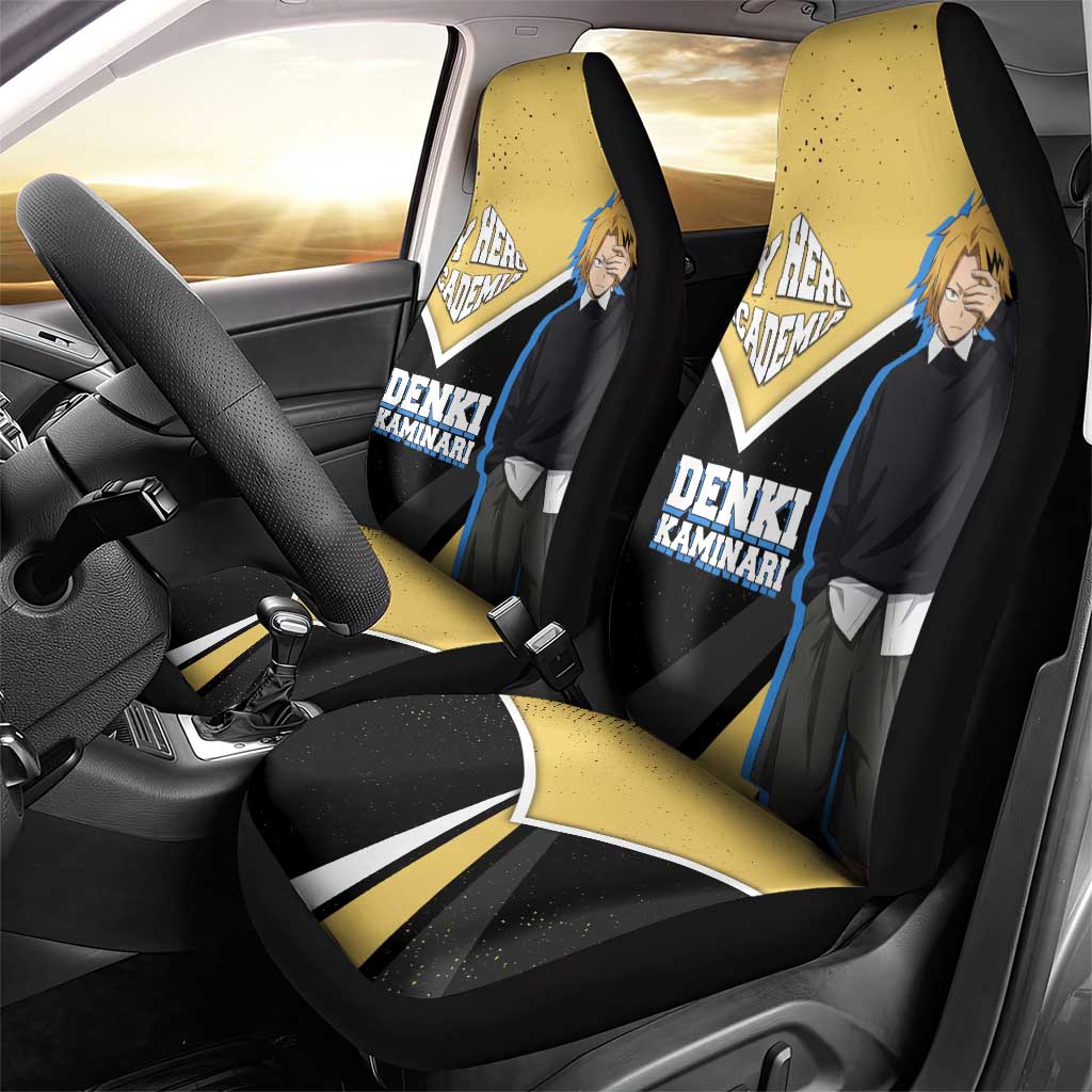 Denki Kaminari My Hero Academia Car Seat Cover Anime Grunge Splatter Graphic Style