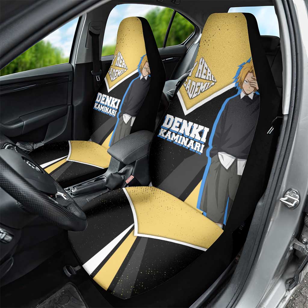 Denki Kaminari My Hero Academia Car Seat Cover Anime Grunge Splatter Graphic Style