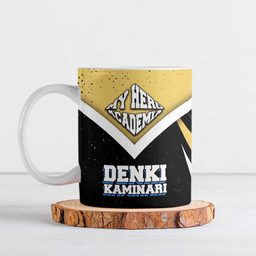Denki Kaminari My Hero Academia Ceramic Mug Anime Grunge Splatter Graphic Style