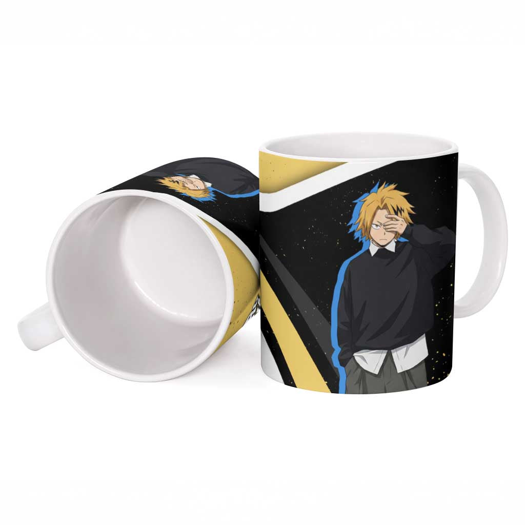 Denki Kaminari My Hero Academia Ceramic Mug Anime Grunge Splatter Graphic Style