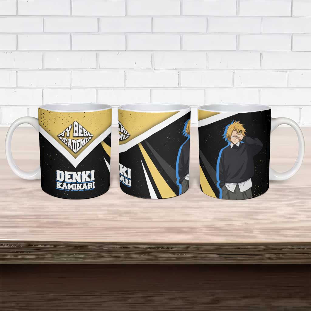 Denki Kaminari My Hero Academia Ceramic Mug Anime Grunge Splatter Graphic Style