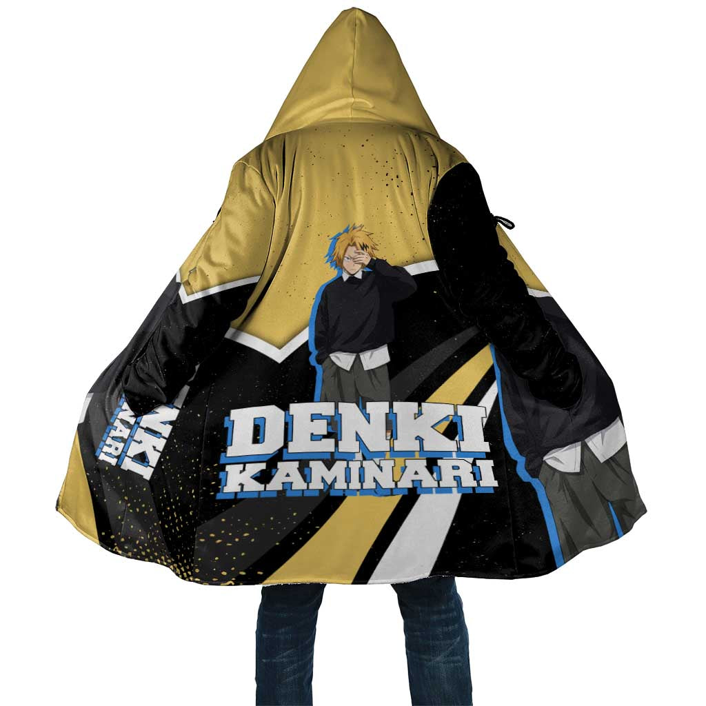Denki Kaminari My Hero Academia Cloak Anime Grunge Splatter Graphic Style