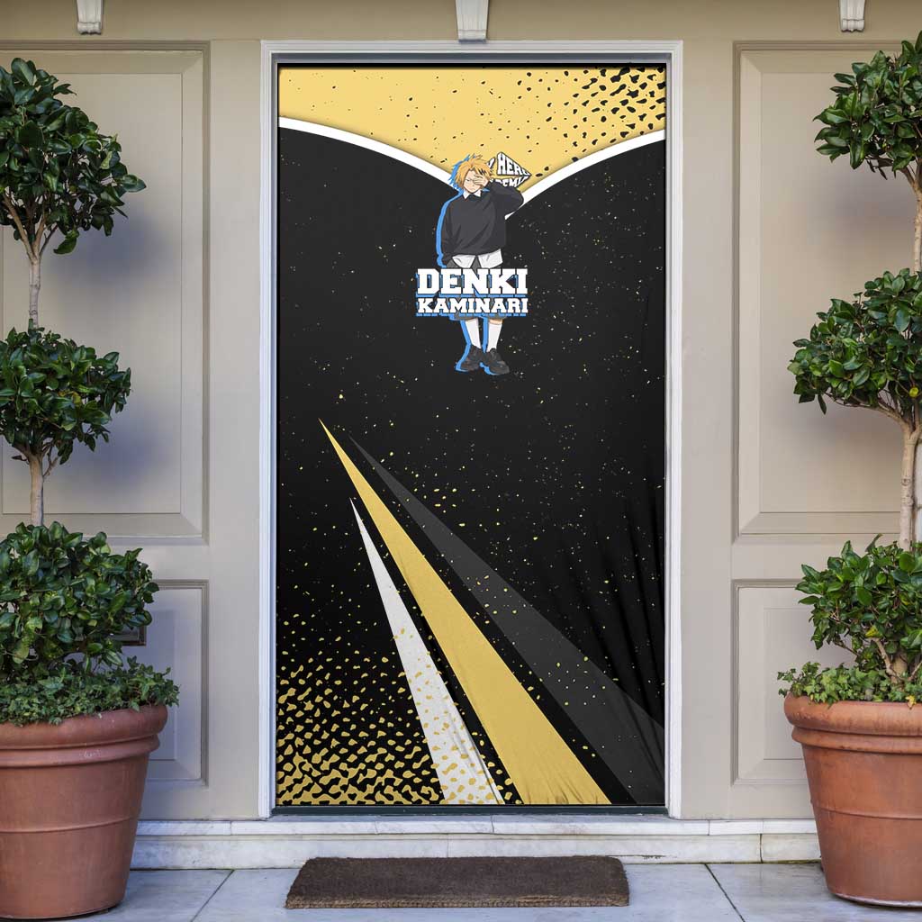Denki Kaminari My Hero Academia Door Cover Anime Grunge Splatter Graphic Style