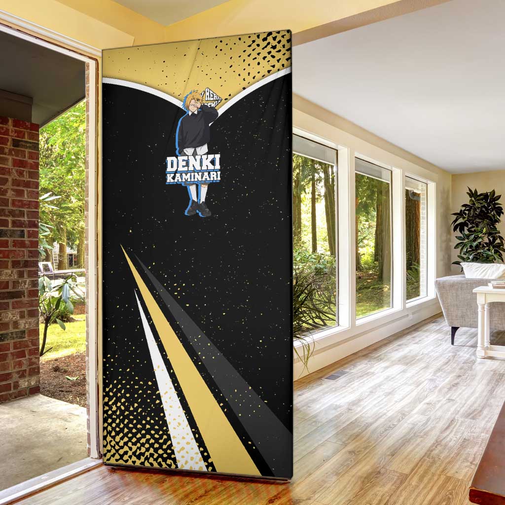 Denki Kaminari My Hero Academia Door Cover Anime Grunge Splatter Graphic Style