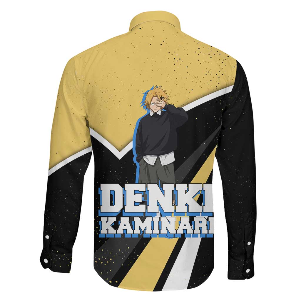 Denki Kaminari My Hero Academia Family Matching Mermaid Dress and Hawaiian Shirt Anime Grunge Splatter Graphic Style