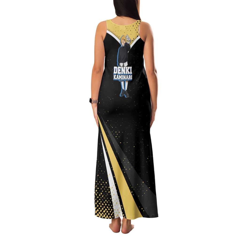 Denki Kaminari My Hero Academia Family Matching Tank Maxi Dress and Hawaiian Shirt Anime Grunge Splatter Graphic Style