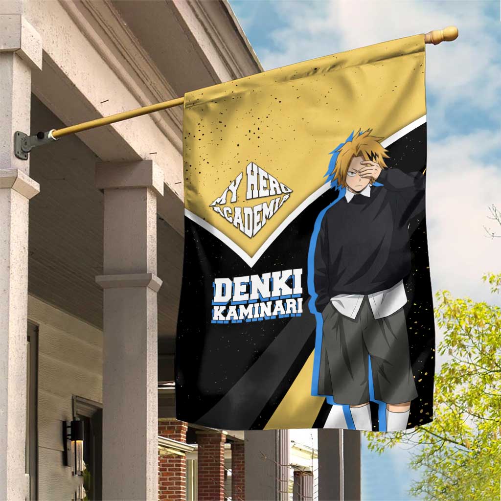 Denki Kaminari My Hero Academia Garden Flag Anime Grunge Splatter Graphic Style