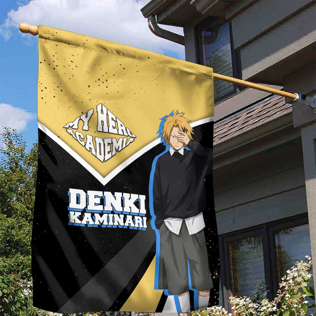 Denki Kaminari My Hero Academia Garden Flag Anime Grunge Splatter Graphic Style