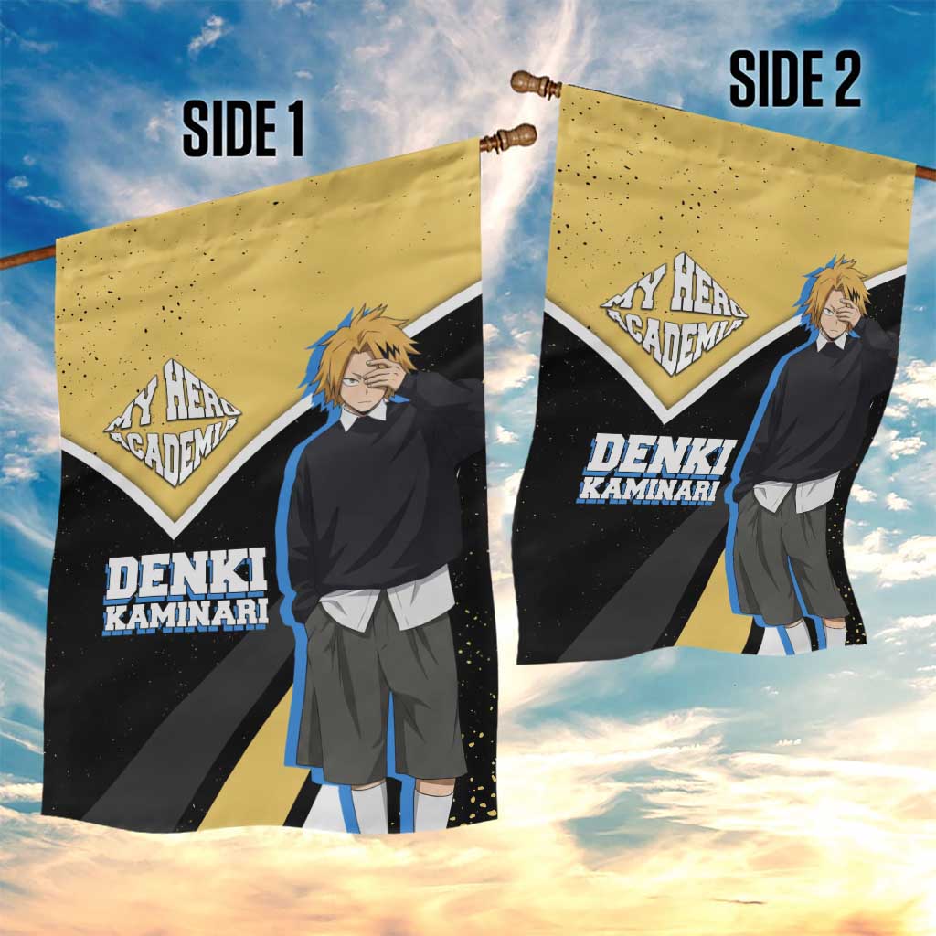 Denki Kaminari My Hero Academia Garden Flag Anime Grunge Splatter Graphic Style