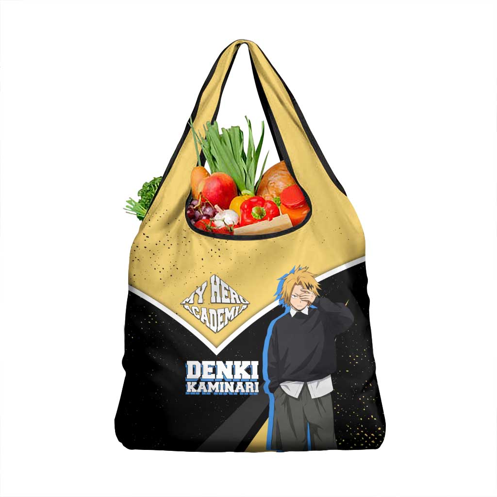 Denki Kaminari My Hero Academia Grocery Bag Anime Grunge Splatter Graphic Style