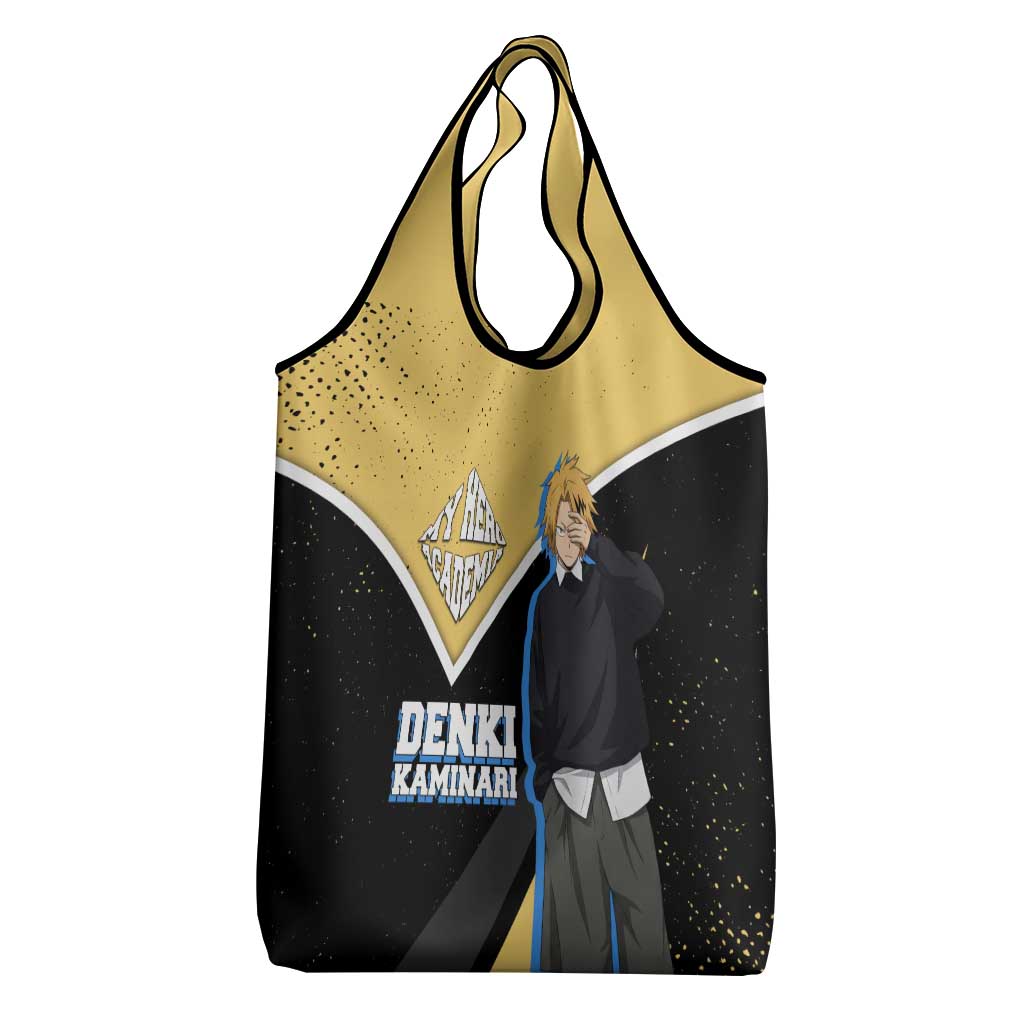 Denki Kaminari My Hero Academia Grocery Bag Anime Grunge Splatter Graphic Style
