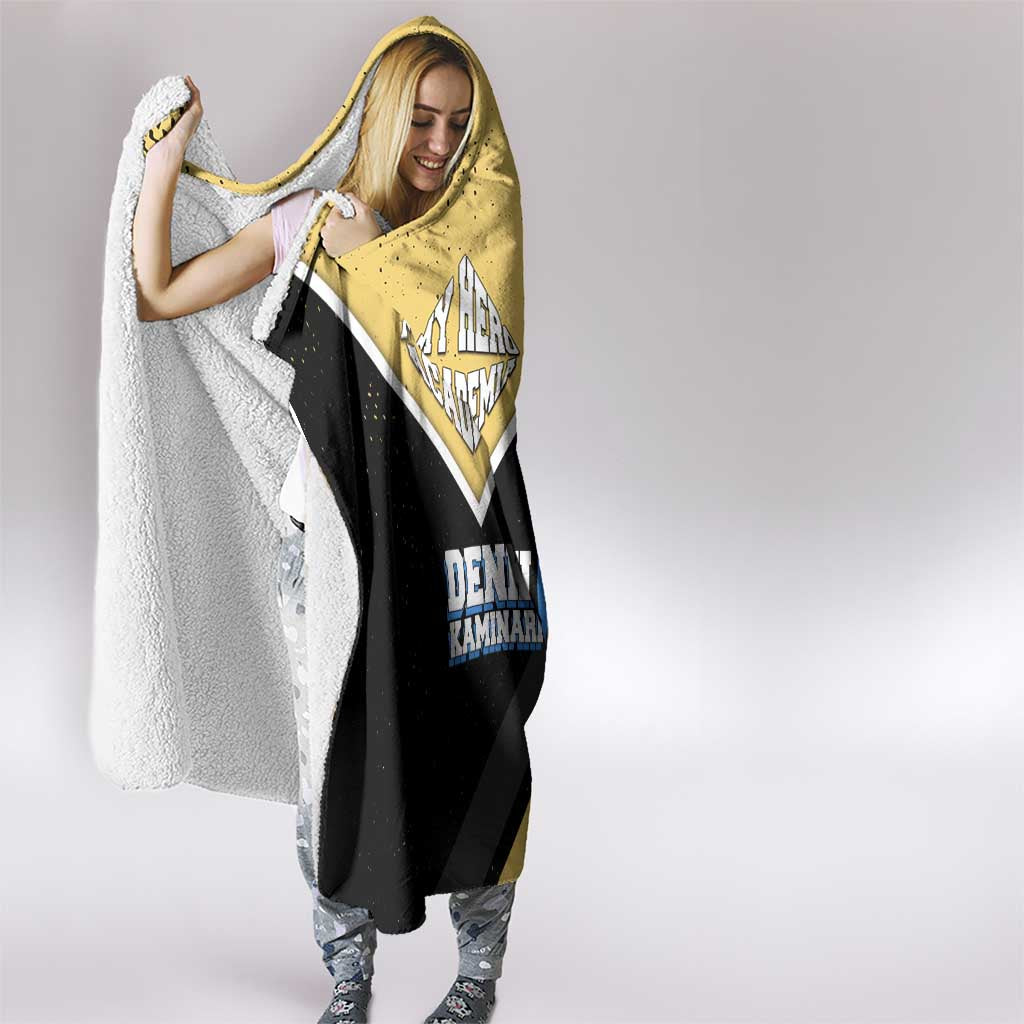 Denki Kaminari My Hero Academia Hooded Blanket Anime Grunge Splatter Graphic Style