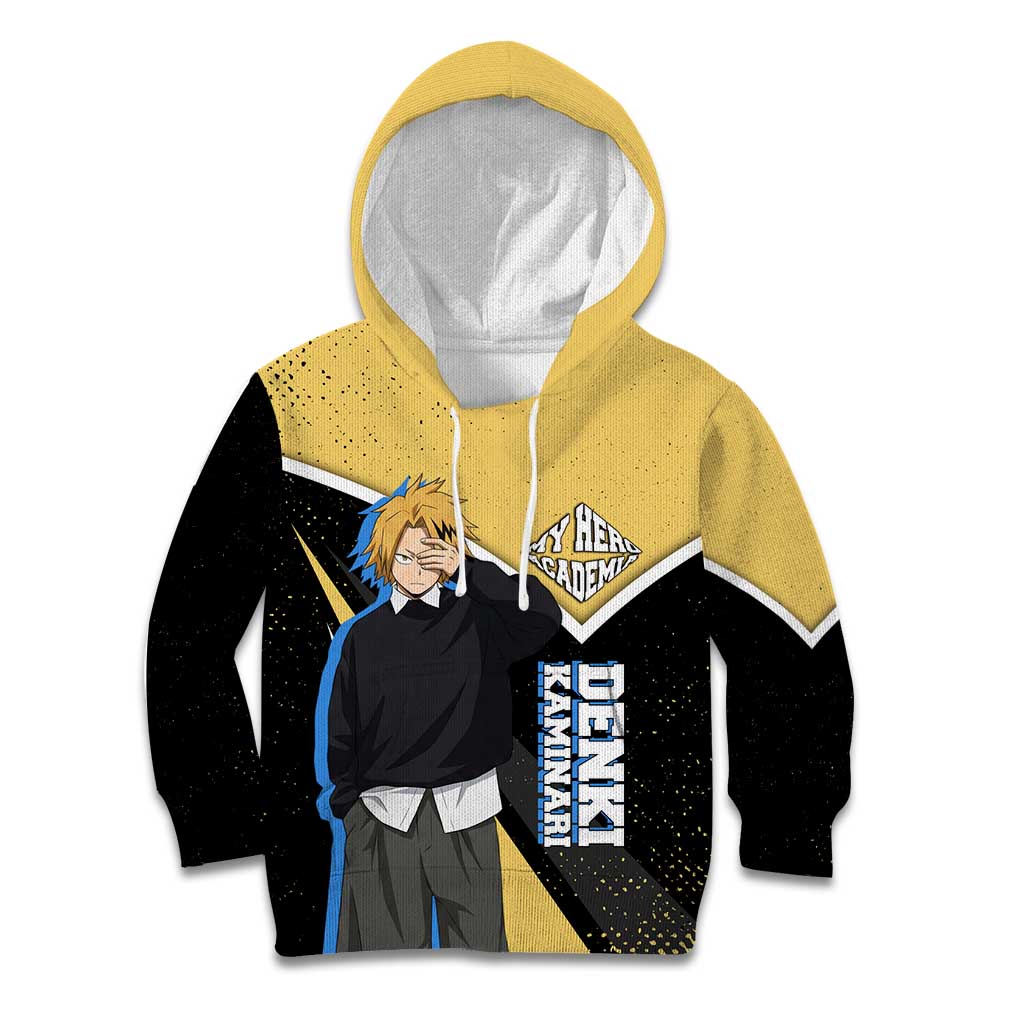 Denki Kaminari My Hero Academia Kid Hoodie Anime Grunge Splatter Graphic Style