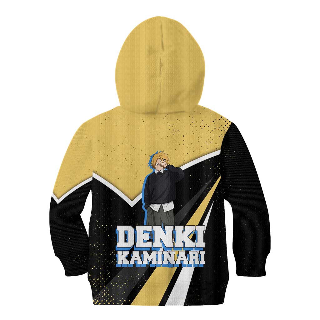 Denki Kaminari My Hero Academia Kid Hoodie Anime Grunge Splatter Graphic Style