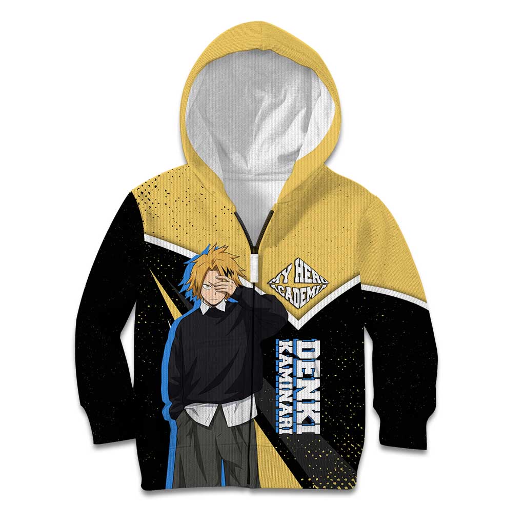 Denki Kaminari My Hero Academia Kid Hoodie Anime Grunge Splatter Graphic Style