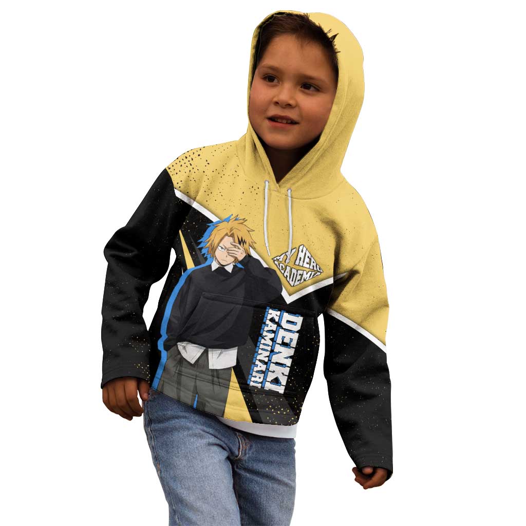 Denki Kaminari My Hero Academia Kid Hoodie Anime Grunge Splatter Graphic Style