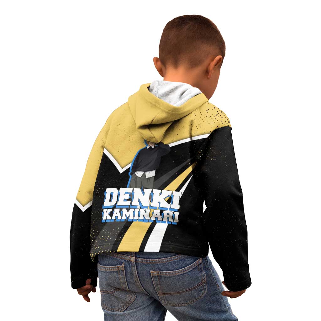 Denki Kaminari My Hero Academia Kid Hoodie Anime Grunge Splatter Graphic Style