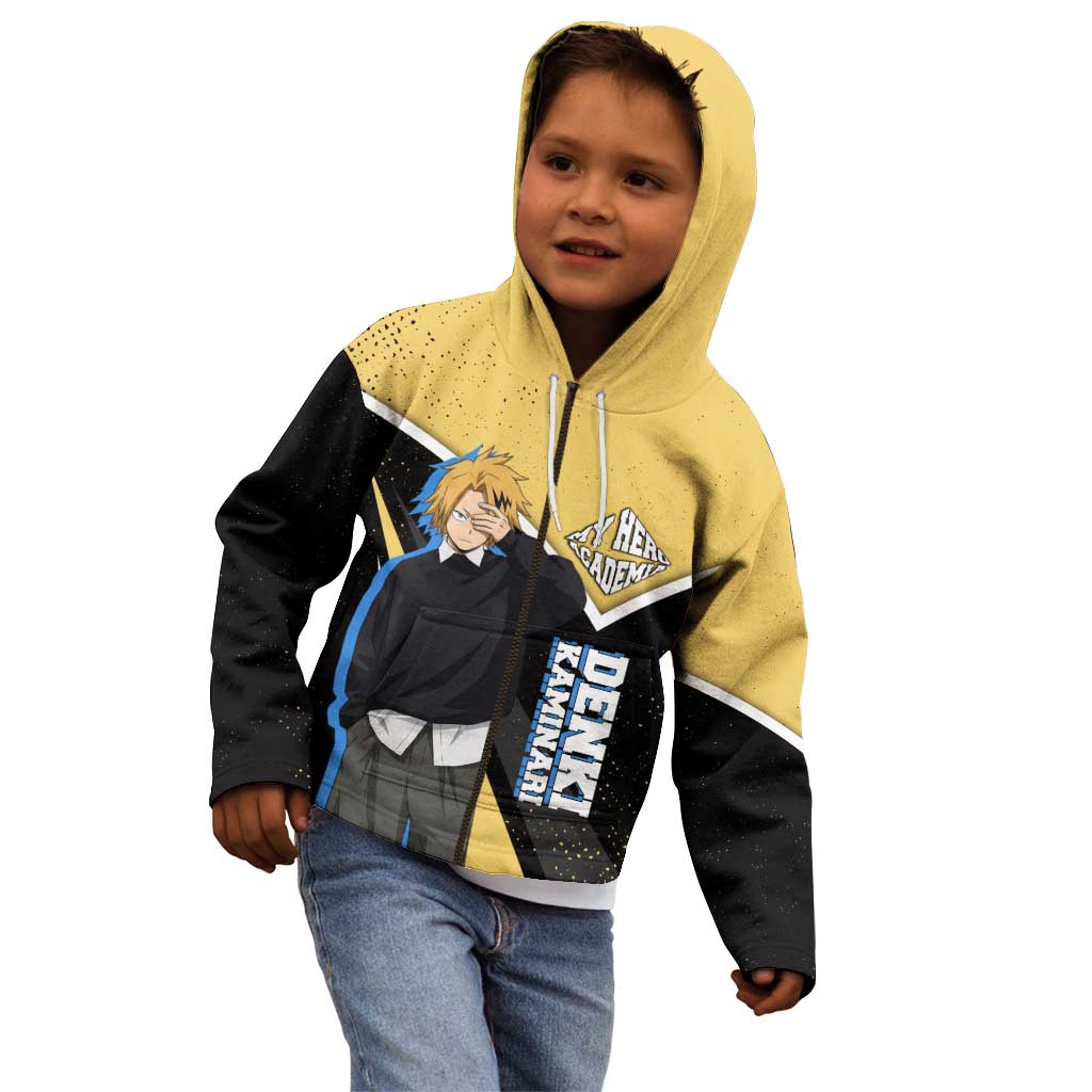 Denki Kaminari My Hero Academia Kid Hoodie Anime Grunge Splatter Graphic Style