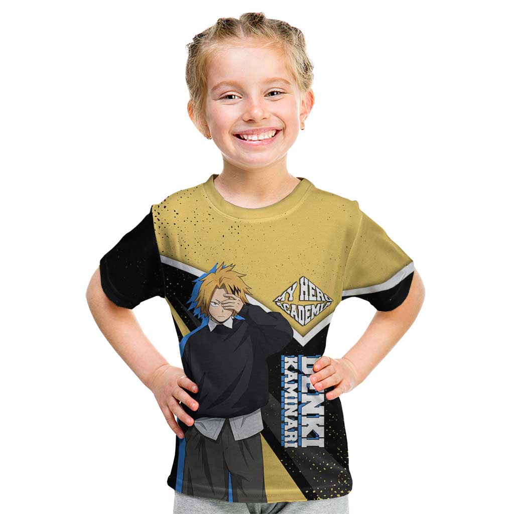 Denki Kaminari My Hero Academia Kid T Shirt Anime Grunge Splatter Graphic Style