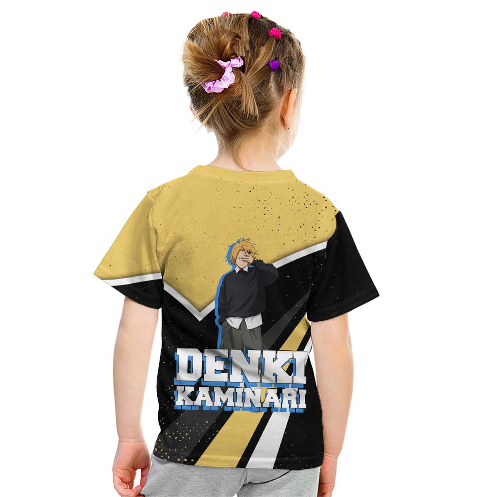 Denki Kaminari My Hero Academia Kid T Shirt Anime Grunge Splatter Graphic Style