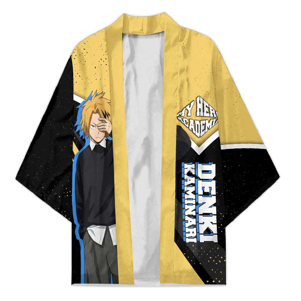 Denki Kaminari My Hero Academia Kimono Anime Grunge Splatter Graphic Style