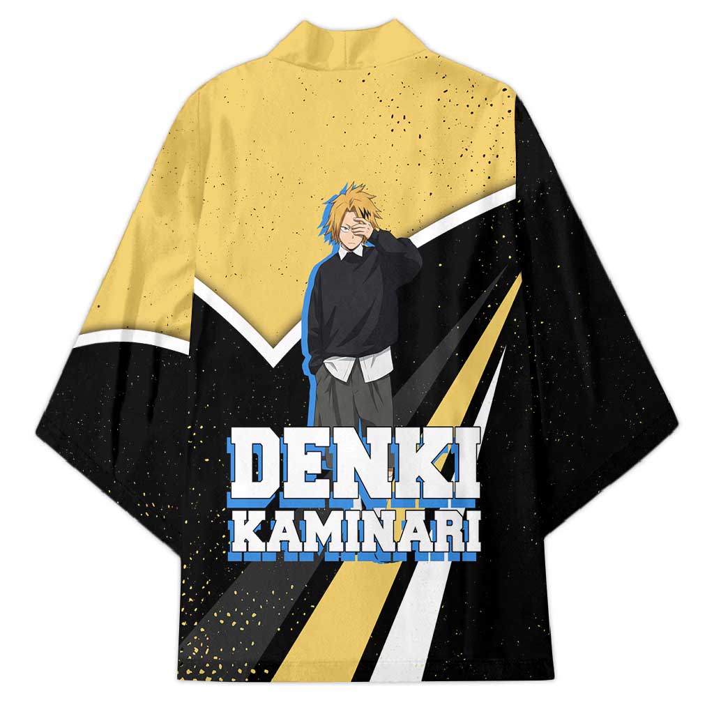 Denki Kaminari My Hero Academia Kimono Anime Grunge Splatter Graphic Style