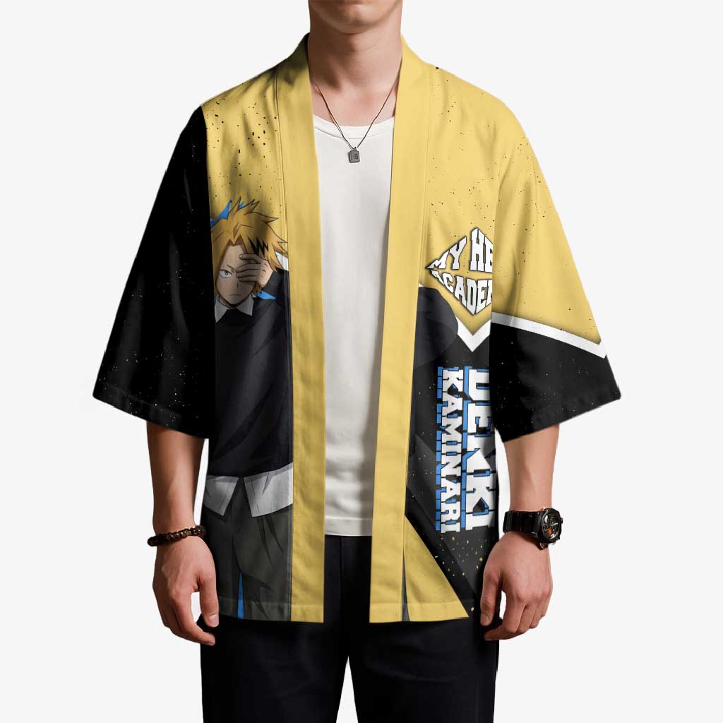 Denki Kaminari My Hero Academia Kimono Anime Grunge Splatter Graphic Style