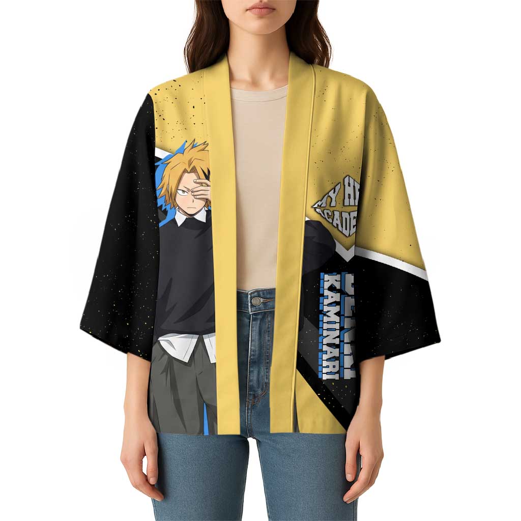 Denki Kaminari My Hero Academia Kimono Anime Grunge Splatter Graphic Style