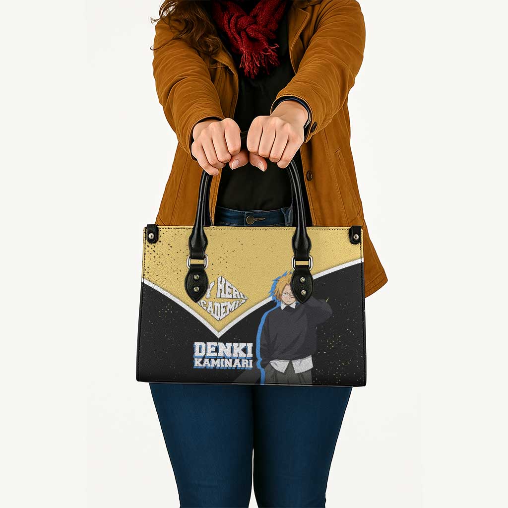 Denki Kaminari My Hero Academia Leather Bag Anime Grunge Splatter Graphic Style