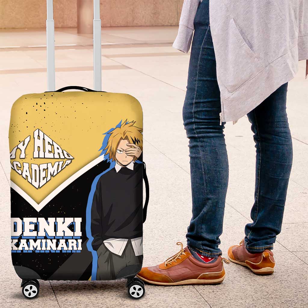 Denki Kaminari My Hero Academia Luggage Cover Anime Grunge Splatter Graphic Style