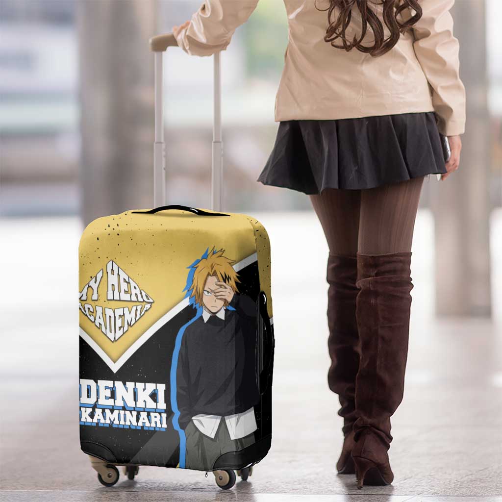 Denki Kaminari My Hero Academia Luggage Cover Anime Grunge Splatter Graphic Style