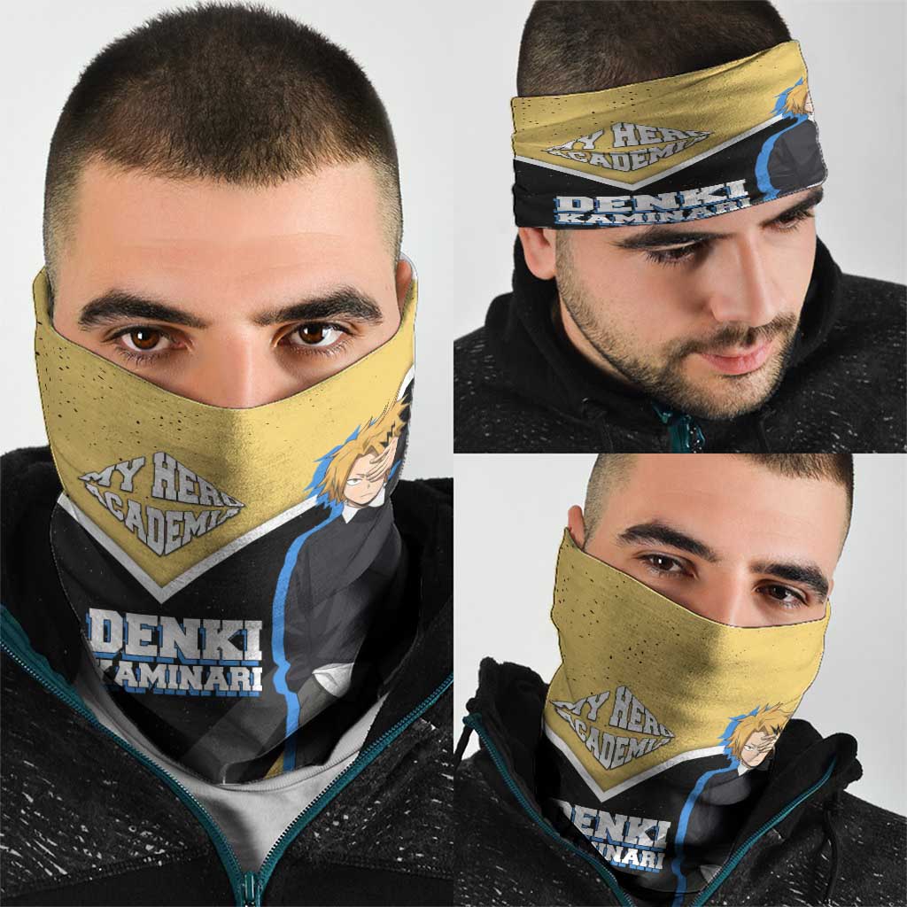 Denki Kaminari My Hero Academia Neck Gaiter Anime Grunge Splatter Graphic Style