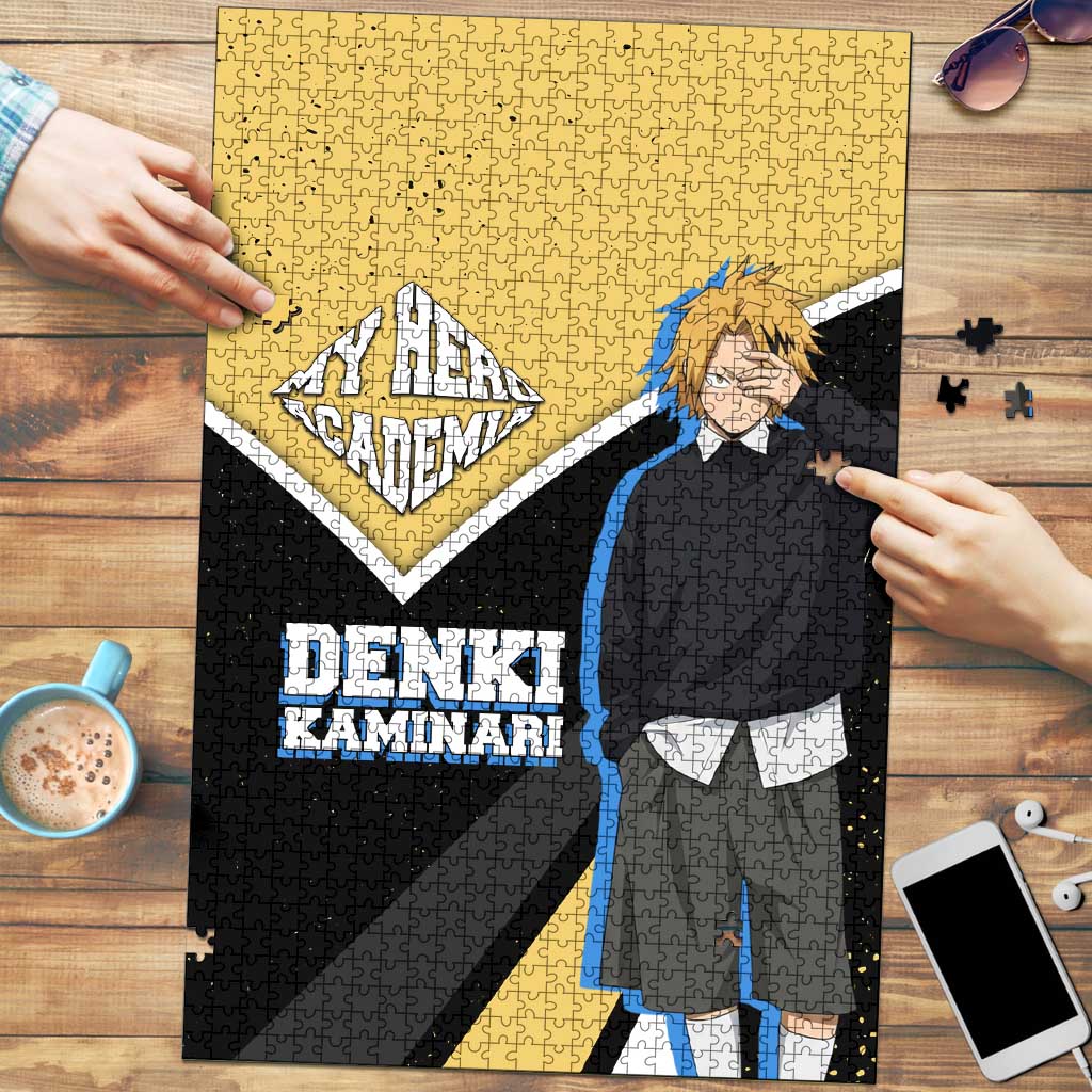 Denki Kaminari My Hero Academia Puzzle Anime Grunge Splatter Graphic Style