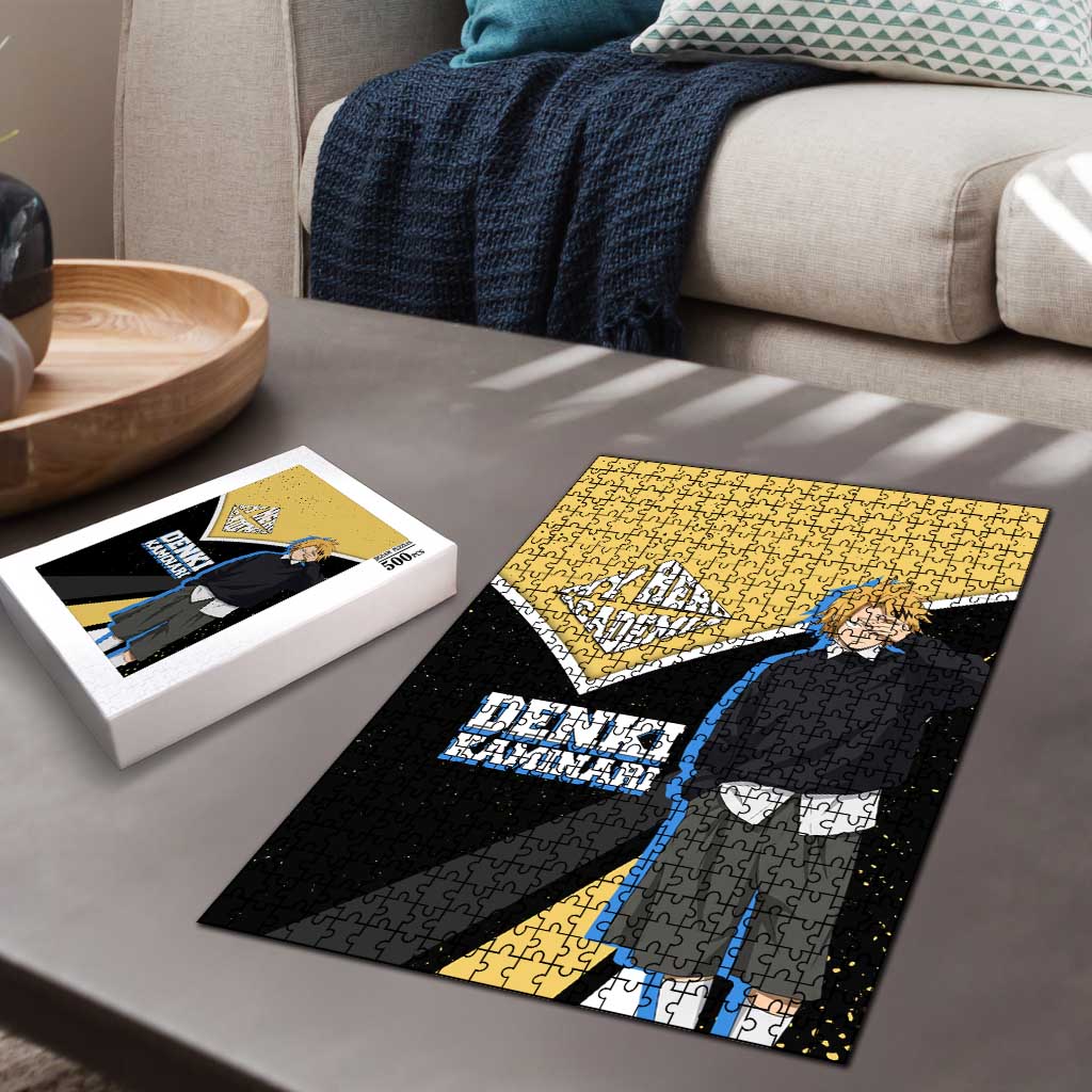 Denki Kaminari My Hero Academia Puzzle Anime Grunge Splatter Graphic Style