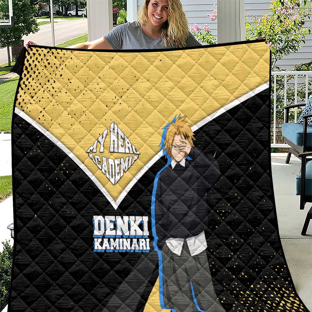 Denki Kaminari My Hero Academia Quilt Anime Grunge Splatter Graphic Style