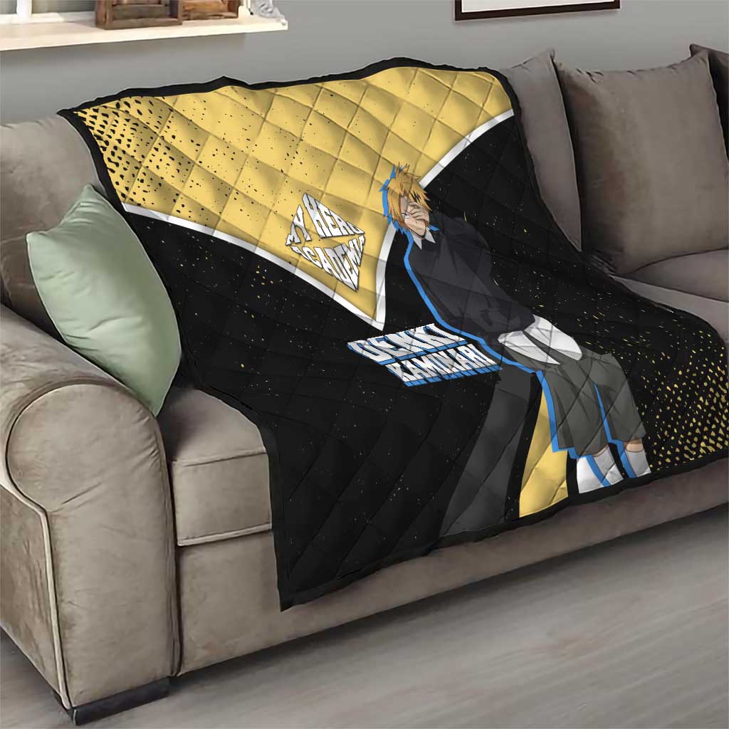 Denki Kaminari My Hero Academia Quilt Anime Grunge Splatter Graphic Style