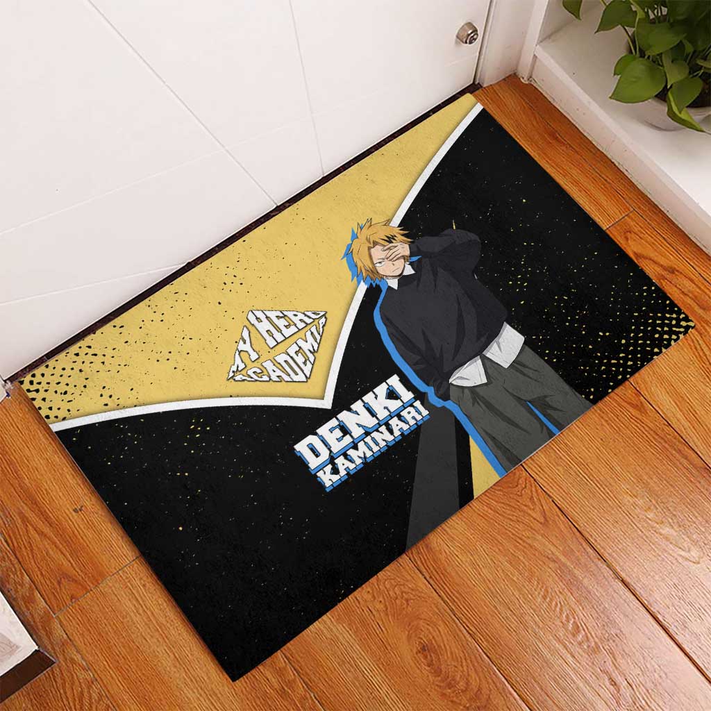 Denki Kaminari My Hero Academia Rubber Doormat Anime Grunge Splatter Graphic Style
