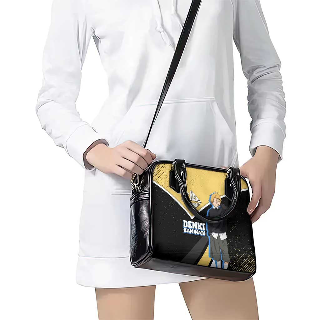 Denki Kaminari My Hero Academia Shoulder Handbag Anime Grunge Splatter Graphic Style