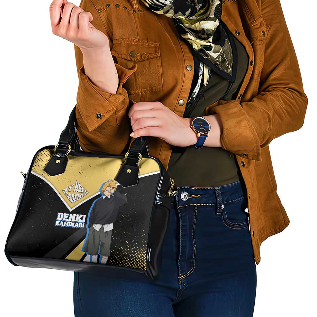 Denki Kaminari My Hero Academia Shoulder Handbag Anime Grunge Splatter Graphic Style