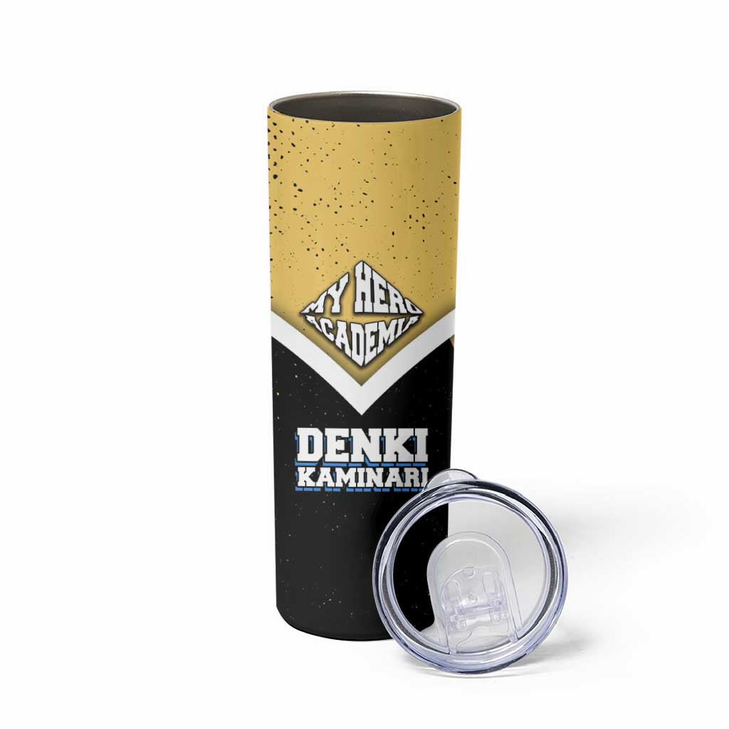 Denki Kaminari My Hero Academia Skinny Tumbler Anime Grunge Splatter Graphic Style