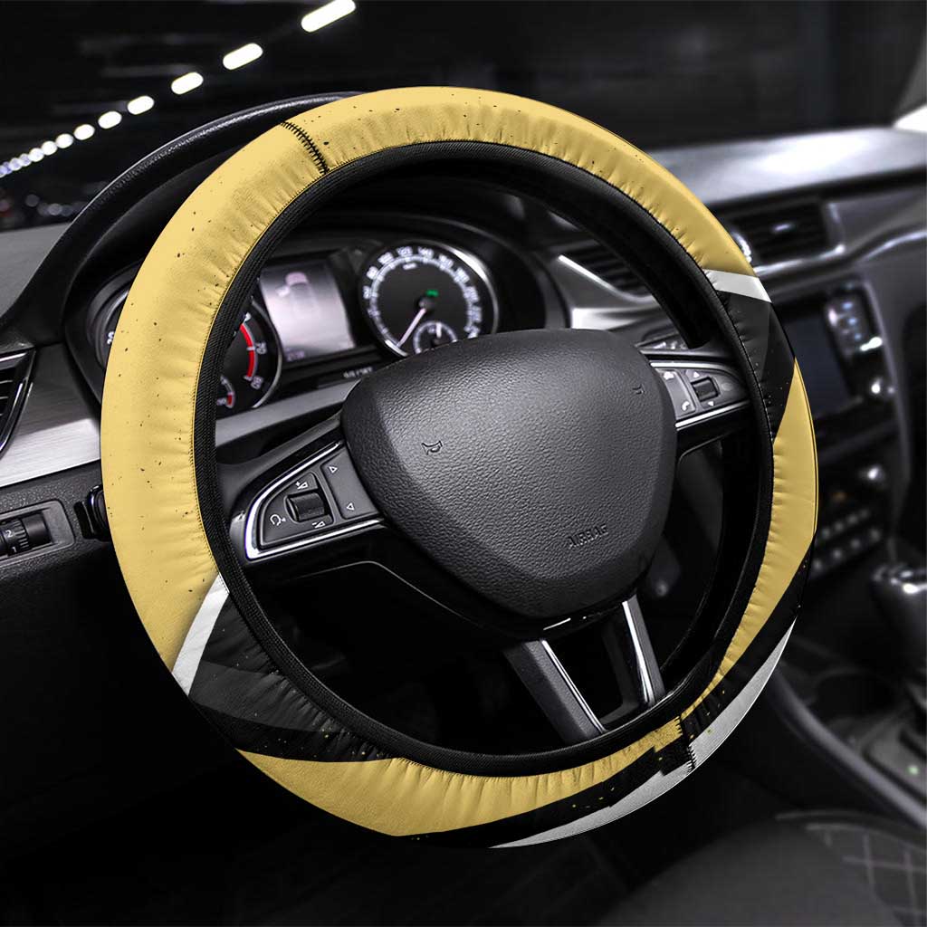 Denki Kaminari My Hero Academia Steering Wheel Cover Anime Grunge Splatter Graphic Style