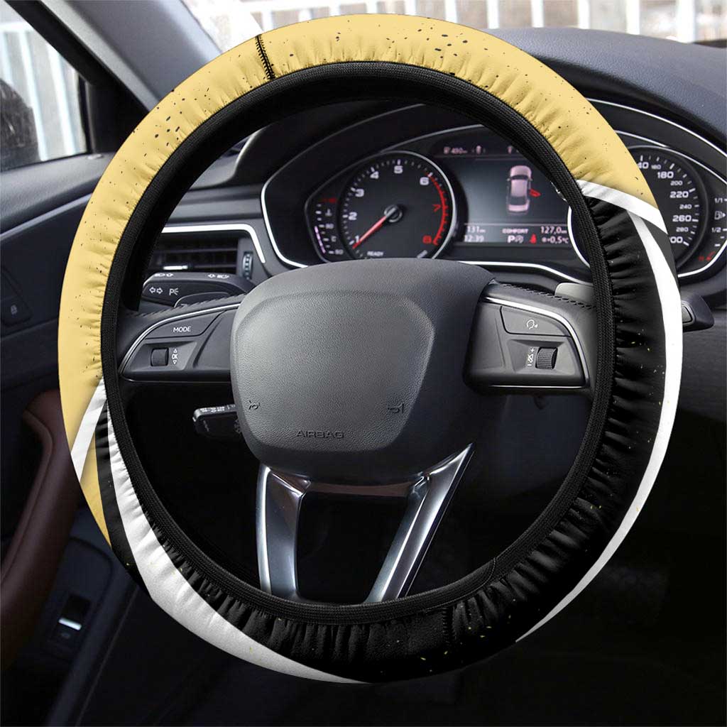 Denki Kaminari My Hero Academia Steering Wheel Cover Anime Grunge Splatter Graphic Style
