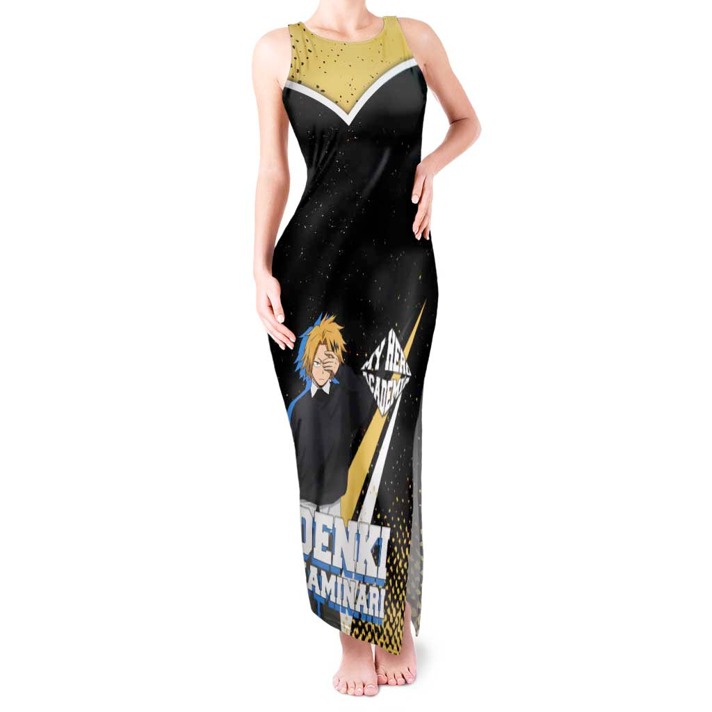 Denki Kaminari My Hero Academia Tank Maxi Dress Anime Grunge Splatter Graphic Style